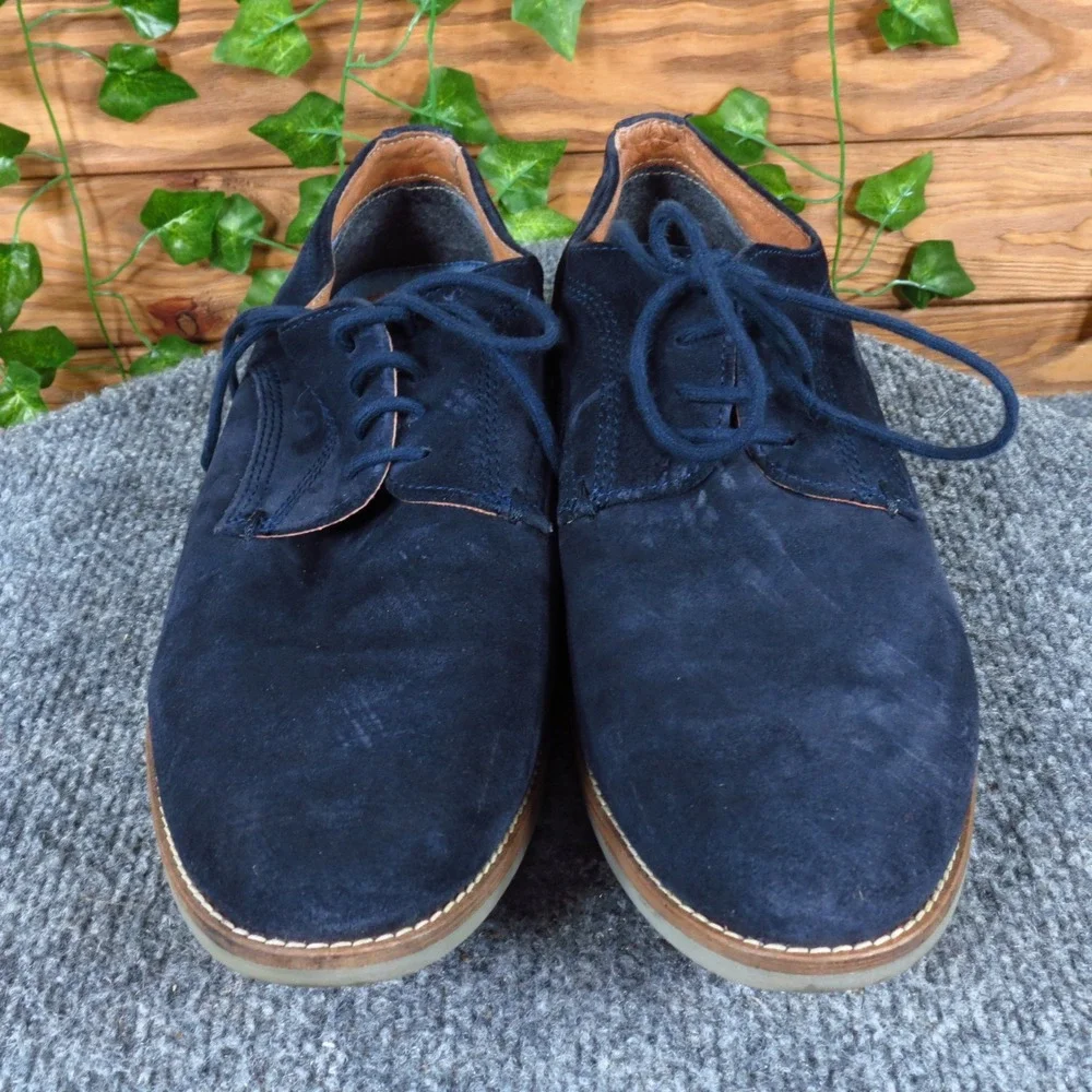 Bar III Brad‎ Mens Dress Shoes Size 9.5 Navy Blue Suede Lace-Up Casual Oxford